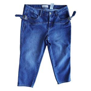 Baby‎ Phat Capri Jeans Womens Size 16 Fashion Silver Label Stretch 90s Y2K